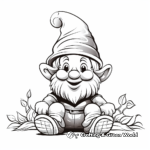 Kid-Friendly Cartoon Gnome Coloring Pages 4