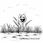 Páginas para colorear de dibujos animados de hierba para niños 4