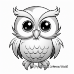 Kid-Friendly Cartoon Owl Coloring Pages 2