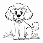 Kid-friendly Cartoon Poodle Coloring Pages 1