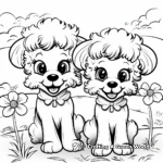 Kid-friendly Cartoon Poodle Coloring Pages 2