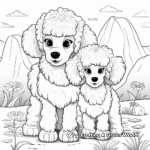 Kid-friendly Cartoon Poodle Coloring Pages 3