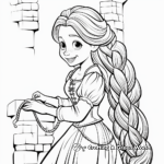 Kid-Friendly Cartoon Rapunzel Coloring Pages 2