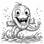 Kid-Friendly Cartoon Sea Monster Coloring Pages 4