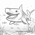 Kid-Friendly Cartoon Tiger Shark Coloring Pages 4
