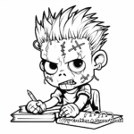 Kid-Friendly Cute Zombie Coloring Pages 4