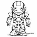 Kid-friendly Iron Man Cartoon Style Coloring Pages 2