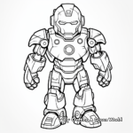 Kid-friendly Iron Man Cartoon Style Coloring Pages 3