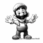 Kid-Friendly Luigi Cartoon Coloring Pages 4
