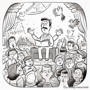 Kid-friendly Peter's Sermon Coloring Pages 3