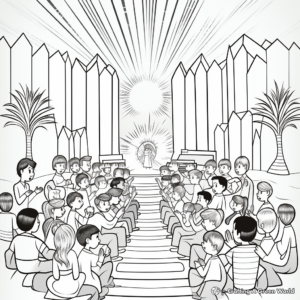Kid-friendly Peter's Sermon Coloring Pages 4