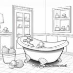 Kid-Friendly Rubber Duck Bathroom Coloring Pages 2