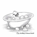Kid-Friendly Rubber Duck Bathroom Coloring Pages 3