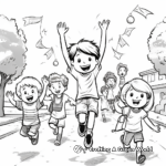 Kids Celebrating Last Day of School Coloring Pages 3