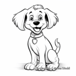 Kids-Friendly Cartoon Police Dog Coloring Pages 1