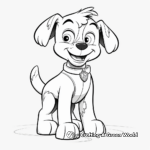 Kids-Friendly Cartoon Police Dog Coloring Pages 3