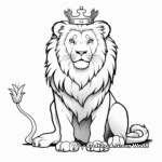 King of the Jungle Lion Coloring Pages 1