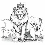 King of the Jungle Lion Coloring Pages 3