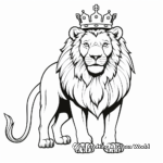 King of the Jungle Lion Coloring Pages 4