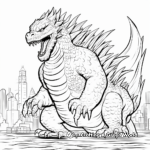 King of the Monsters: Godzilla Coloring Pages 1