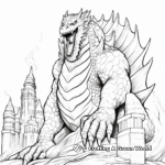 King of the Monsters: Godzilla Coloring Pages 3