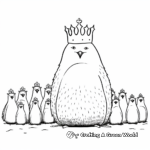 King Penguin Colony Coloring Pages 2
