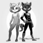 Ladybug and Cat Noir Dynamic Duo Coloring Pages 2