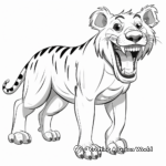Laughing Hyena Cartoon Coloring Pages 1