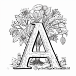 Learning ABC with Objects Coloring Pages 1