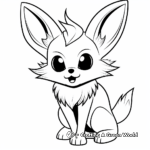 Legendary Eevee Coloring Pages 1