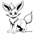 Legendary Eevee Coloring Pages 4
