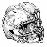 Páginas para colorear de los cascos legendarios de los equipos de la Super Bowl 1