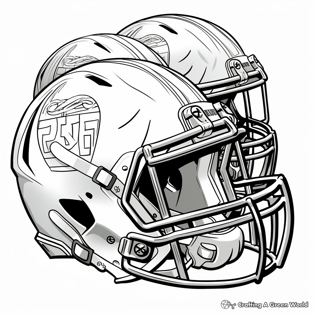 Legendary Super Bowl Team Helmets Coloring Pages 1