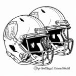 Páginas para colorear de los cascos legendarios de los equipos de la Super Bowl 2