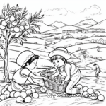 Lemon Harvest: Farm Scene Coloring Pages 1