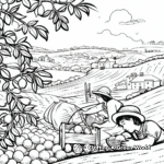 Lemon Harvest: Farm Scene Coloring Pages 2