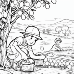 Lemon Harvest: Farm Scene Coloring Pages 3