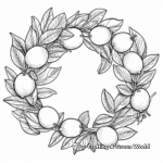 Lemon Wreath Coloring Page 2