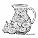 Lemonade Pitcher and Lemons Coloring Pages 2