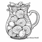 Lemonade Pitcher and Lemons Coloring Pages 4