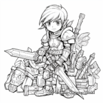Link's Familiar Items and Weapons Coloring Pages 4