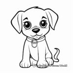 Little Rottweiler Puppy Kawaii Coloring Pages 1