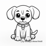 Little Rottweiler Puppy Kawaii Coloring Pages 2