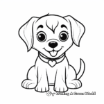 Little Rottweiler Puppy Kawaii Coloring Pages 4