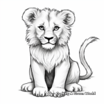 Lively Lion Cub Coloring Pages 2