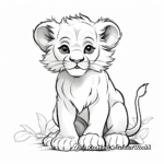 Lively Lion Cub Coloring Pages 3