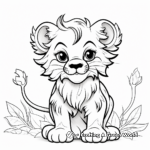 Lively Lion Cub Coloring Pages 4