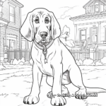 Lost and Found: Bloodhound Police Dog Coloring Pages 1