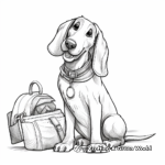 Lost and Found: Bloodhound Police Dog Coloring Pages 2