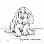 Lost and Found: Bloodhound Police Dog Coloring Pages 3